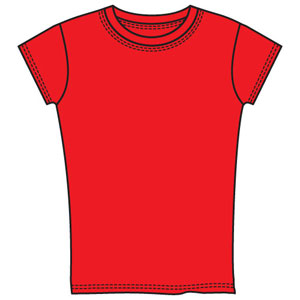 Детская (для девочек) Красная ― Интернет магазин "Прикольные футболки"