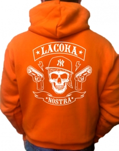 Толстовка оранжевая "La Coka Nostra" ― Интернет магазин "Прикольные футболки"