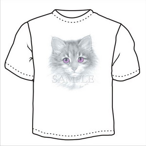Футболка "Кошка голубые глаза" ― Интернет магазин "Прикольные футболки"