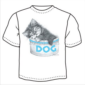 Футболка "Котёнок в миске" ― Интернет магазин "Прикольные футболки"
