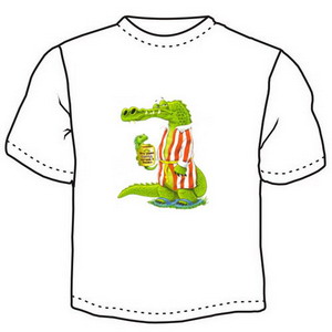 Футболка "Крокодил  с кружкой" ― Интернет магазин "Прикольные футболки"