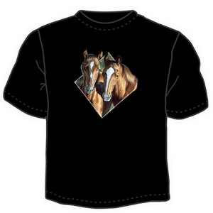 Футболка "Пара лошадей в ромбе" ― Интернет магазин "Прикольные футболки"