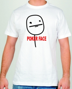 Футболка "Poker face" ― Интернет магазин "Прикольные футболки"