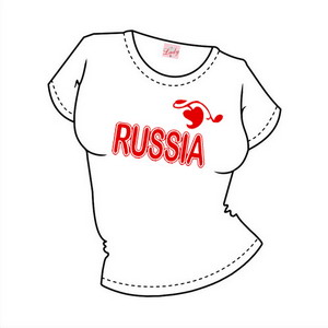 Футболка "Россия" ― Интернет магазин "Прикольные футболки"