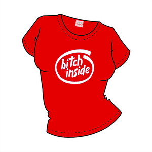 Футболка "Bitch inside" ― Интернет магазин "Прикольные футболки"