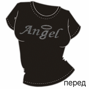 Ангел с крыльями (серебро) ― Интернет магазин "Прикольные футболки"