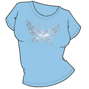 Стразы бабочка ― Интернет магазин "Прикольные футболки"
