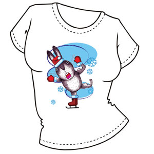 Зимний зайка ― Интернет магазин "Прикольные футболки"