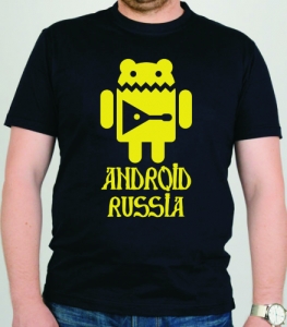 Футболка " Андроид Раша" ― Интернет магазин "Прикольные футболки"