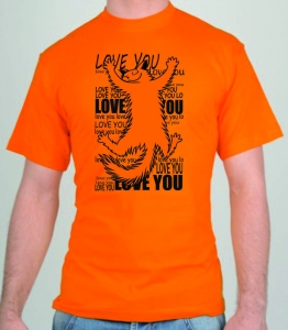 Футболка "Кот Love you" ― Интернет магазин "Прикольные футболки"