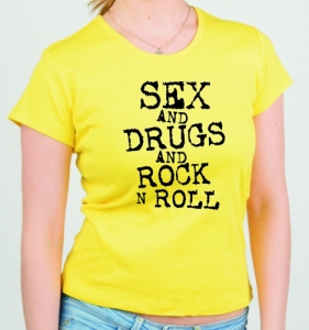 Футболка "Sex & Drugs" ― Интернет магазин "Прикольные футболки"